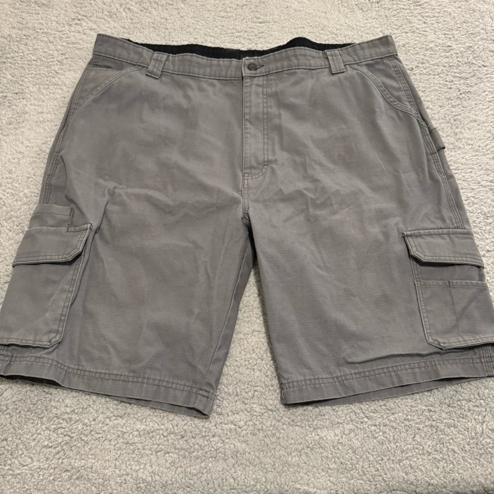 Dickies Flat Front‎ Cargo Shorts Men's Waist 42 Gray Workwear Distressed